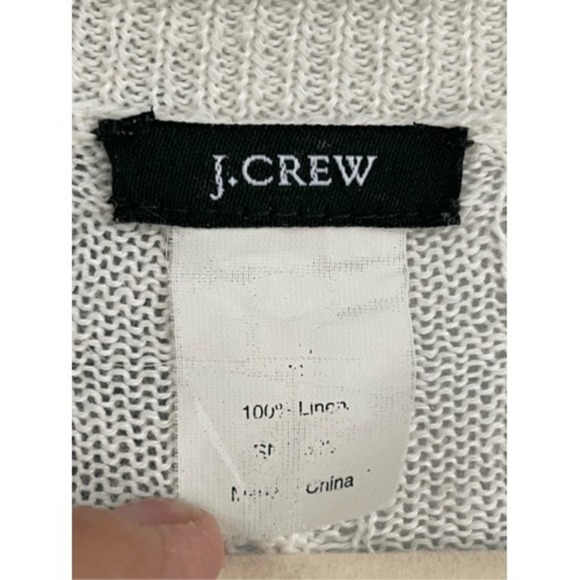 S4 VTG J. Crew Linen‎ V-Neck Sweater Cable Knit Lightweight - Picture 2 of 7